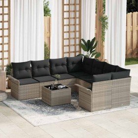Conjunto de sofá de jardín 9 pcs Gris Claro y Gris Oscuro en Sofás de exterior | Comprar online en Foru.es