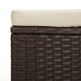 Banco otomana con cojín ratán sintético marrón 110x30x40 cm de vidaXL, Bancos de jardín - Ref: Foro24-319397, Precio: 100,51 ...