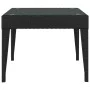 Mesa auxiliar vidrio templado ratán sintético negro 50x50x38 cm de vidaXL, Mesas auxiliares - Ref: Foro24-319402, Precio: 34,...