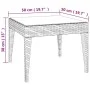 Mesa auxiliar vidrio templado ratán sintético negro 50x50x38 cm de vidaXL, Mesas auxiliares - Ref: Foro24-319402, Precio: 34,...