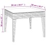 Mesa auxiliar vidrio templado ratán sintético negro 50x50x38 cm de vidaXL, Mesas auxiliares - Ref: Foro24-319402, Precio: 37,...