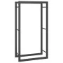 Leñero de acero negro mate 50x28x94 cm de vidaXL, Bolsas y soportes de leña - Ref: Foro24-350305, Precio: 32,88 €, Descuento: %