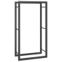 Leñero de acero negro mate 50x28x94 cm de vidaXL, Bolsas y soportes de leña - Ref: Foro24-350305, Precio: 33,47 €, Descuento: %