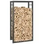 Leñero de acero negro mate 50x28x94 cm de vidaXL, Bolsas y soportes de leña - Ref: Foro24-350305, Precio: 32,88 €, Descuento: %
