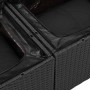 Conjunto de sofá de jardín con cojín 4 pcs Negro Poliratán en Sofás de exterior | Comprar online en Foru.es