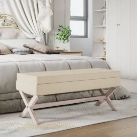 Taburete con almacenaje lino 110x45x49 cm by vidaXL, Benches for halls and storage - Ref: Foro24-344522, Price: 122,17 €, Dis...