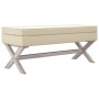 Taburete con almacenaje lino 110x45x49 cm de vidaXL, Bancos para recibidores y almacenamiento - Ref: Foro24-344522, Precio: 1...