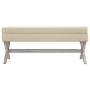 Taburete con almacenaje lino 110x45x49 cm de vidaXL, Bancos para recibidores y almacenamiento - Ref: Foro24-344522, Precio: 1...
