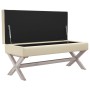Taburete con almacenaje lino 110x45x49 cm de vidaXL, Bancos para recibidores y almacenamiento - Ref: Foro24-344522, Precio: 1...