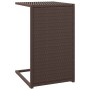 Mesa en forma de C ratán sintético marrón 40x35x60 cm de vidaXL, Mesas auxiliares - Ref: Foro24-319407, Precio: 33,15 €, Desc...