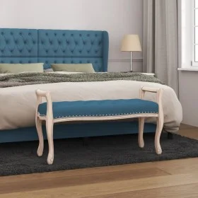 Banco de terciopelo azul 110x45x60 cm de vidaXL, Bancos - Ref: Foro24-344438, Precio: 105,16 €, Descuento: %