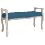 Banco de terciopelo azul 110x45x60 cm de vidaXL, Bancos - Ref: Foro24-344438, Precio: 129,43 €, Descuento: %