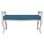 Banco de terciopelo azul 110x45x60 cm de vidaXL, Bancos - Ref: Foro24-344438, Precio: 129,43 €, Descuento: %