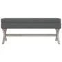 Stool with storage dark gray fabric 110x45x49 cm by vidaXL, Benches for halls and storage - Ref: Foro24-344523, Price: 110,13...