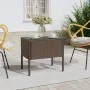 Brown synthetic rattan tempered glass side table 53x37x48cm by vidaXL, Side tables - Ref: Foro24-319401, Price: 29,55 €, Disc...