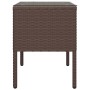 Mesa auxiliar vidrio templado ratán sintético marrón 53x37x48cm de vidaXL, Mesas auxiliares - Ref: Foro24-319401, Precio: 37,...