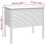 Mesa auxiliar vidrio templado ratán sintético marrón 53x37x48cm de vidaXL, Mesas auxiliares - Ref: Foro24-319401, Precio: 37,...