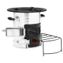 Cocina leña camping acero inoxidable plateado 51,5x35x30,5 cm de vidaXL, Chimeneas - Ref: Foro24-319442, Precio: 95,57 €, Des...