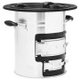 Cocina leña camping acero inoxidable plateado 51,5x35x30,5 cm de vidaXL, Chimeneas - Ref: Foro24-319442, Precio: 95,57 €, Des...