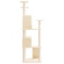 Rascador para gatos con postes de sisal crema 153 cm de vidaXL, Mobiliario para gatos - Ref: Foro24-171693, Precio: 70,64 €, ...