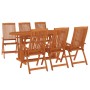 Juego de comedor para jardín 7 pzas madera maciza de eucalipto de vidaXL, Conjuntos de jardín - Ref: Foro24-3087339, Precio: ...