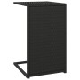 Mesa en forma de C ratán sintético negro 40x35x60 cm de vidaXL, Mesas auxiliares - Ref: Foro24-319406, Precio: 43,41 €, Descu...
