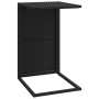Mesa en forma de C ratán sintético negro 40x35x60 cm de vidaXL, Mesas auxiliares - Ref: Foro24-319406, Precio: 43,41 €, Descu...