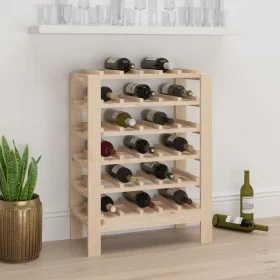 Flaschenregal aus massivem Kiefernholz, 65 x 29 x 112 cm von vidaXL, Weinregale - Ref: Foro24-822556, Preis: 52,47 €, Rabatt: %
