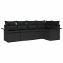 Conjunto de sofá de jardín 5 pcs Negro ratán sintético en Sofás de exterior | Comprar online en Foru.es