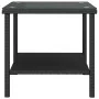Black synthetic rattan tempered glass side table 45x45x45 cm by vidaXL, Side tables - Ref: Foro24-319398, Price: 48,79 €, Dis...