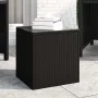 Mesa auxiliar ratán PE y vidrio templado negro 40x37x40,5 cm de vidaXL, Mesas auxiliares - Ref: Foro24-319388, Precio: 57,33 ...