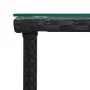Black synthetic rattan tempered glass side table 45x45x45 cm by vidaXL, Side tables - Ref: Foro24-319398, Price: 48,79 €, Dis...