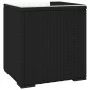 Mesa auxiliar ratán PE y vidrio templado negro 40x37x40,5 cm de vidaXL, Mesas auxiliares - Ref: Foro24-319388, Precio: 57,33 ...