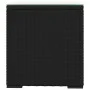 Mesa auxiliar ratán PE y vidrio templado negro 40x37x40,5 cm de vidaXL, Mesas auxiliares - Ref: Foro24-319388, Precio: 57,33 ...