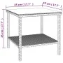 Black synthetic rattan tempered glass side table 45x45x45 cm by vidaXL, Side tables - Ref: Foro24-319398, Price: 48,79 €, Dis...