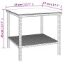 Mesa auxiliar vidrio templado ratán sintético negro 45x45x45 cm de vidaXL, Mesas auxiliares - Ref: Foro24-319398, Precio: 49,...