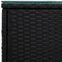 Mesa auxiliar ratán PE y vidrio templado negro 40x37x40,5 cm de vidaXL, Mesas auxiliares - Ref: Foro24-319388, Precio: 57,33 ...