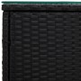 Mesa auxiliar ratán PE y vidrio templado negro 40x37x40,5 cm de vidaXL, Mesas auxiliares - Ref: Foro24-319388, Precio: 58,46 ...