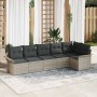 Conjunto de sofá de jardín 6 pcs Gris claro ratán sintético en Sofás de exterior | Comprar online en Foru.es