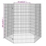 Jaula para conejos 6 paneles hierro galvanizado 54x100 cm de vidaXL, Jaulas y habitáculos para animales pequeños - Ref: Foro2...