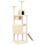 Rascador para gatos con postes de sisal color crema 168 cm de vidaXL, Mobiliario para gatos - Ref: Foro24-171699, Precio: 69,...