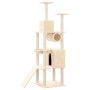 Rascador para gatos con postes de sisal color crema 168 cm de vidaXL, Mobiliario para gatos - Ref: Foro24-171699, Precio: 69,...