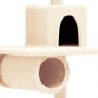 Rascador para gatos con postes de sisal color crema 168 cm de vidaXL, Mobiliario para gatos - Ref: Foro24-171699, Precio: 69,...