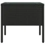 Mesa auxiliar vidrio templado ratán sintético negro 53x37x48 cm de vidaXL, Mesas auxiliares - Ref: Foro24-319400, Precio: 32,...