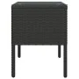 Mesa auxiliar vidrio templado ratán sintético negro 53x37x48 cm de vidaXL, Mesas auxiliares - Ref: Foro24-319400, Precio: 32,...