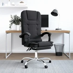 Silla de oficina reclinable masaje cuero sintético negro de vidaXL, Sillas de oficina - Ref: Foro24-349667, Precio: 117,93 €,...