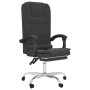 Silla de oficina reclinable masaje cuero sintético negro de vidaXL, Sillas de oficina - Ref: Foro24-349667, Precio: 120,77 €,...