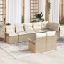 Conjunto de sofá de jardín 8 pcs Beige ratán sintético en Sofás de exterior | Comprar online en Foru.es