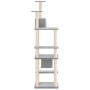 Rascador para gatos con postes de sisal gris claro 176 cm de vidaXL, Mobiliario para gatos - Ref: Foro24-171688, Precio: 82,7...