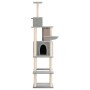 Rascador para gatos con postes de sisal gris claro 201 cm de vidaXL, Mobiliario para gatos - Ref: Foro24-171643, Precio: 95,4...